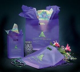 Custom Frosted Colored Poly Die Cut Grape Bag/ 4 Mil (7"x3.5"x10.5")