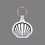 Custom Key Ring & Punch Tag - Scallop Sea Shell Tag W/ Tab, Price/piece