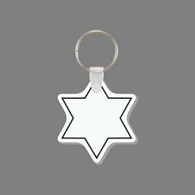 Custom Key Ring & Punch Tag - 6 Point Star