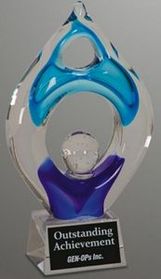 Custom Art Glass Award (10 1/4")