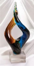 Custom 12.5" Art Glass Award