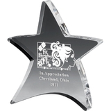 Custom Clear Moving Star Paperweight (4 1/2