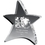 Custom Clear Moving Star Paperweight (4 1/2"x 5"x 3/8") Laser Engraved, Price/piece