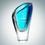 Custom Art Glass Blue Lush Vase, 9 1/2" H x 5 1/2" W x 2 1/2" D, Price/piece