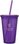 Custom 16 Oz. Purple Spirit Tumbler Cup, Price/piece