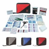 Custom Family First Aid Kit W/ 2 Tone Nylon Carrying Case (71 Piece Set)