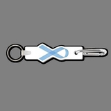 Custom 4cp Ribbon Awareness Light Blue Key Clip