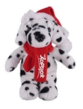 Custom Soft Plush Dalmatian with Christmas Scarf and Hat 12