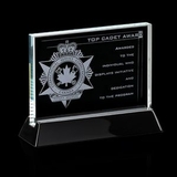 Custom Starfire Walkerton Award w/ Rosewood or Black Wood Base (6