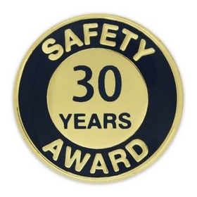 Blank Safety Award Pin - 30 Year, 3/4" W x 3/4" H