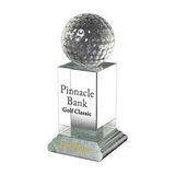 Custom Crystal Golf Ball Trophy, 2 3/4