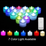 Custom 24Pcs Color Changing LED Candle with Remote Control