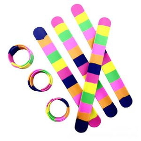 Custom Rainbow Silicone Slap Bracelet, 9" L x 1" W