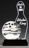 Custom 386-AP0BOWLSBBZ  - Best-In-Bowling Award-Clear Acrylic