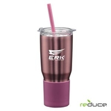 Custom Reduce® Tumbler w/Sleeve - 24oz Rose Gold Pink, 3.5