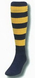 Custom Bumblebee Striped Soccer Heel & Toe Sock 10-13 Large