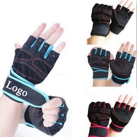 Custom Half-finger Sports Gloves, 7" L x 4" W
