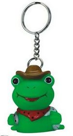 Custom Rubber Cowboy Frog Keychain