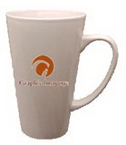 Custom 15 Oz. Gloss Funnel Ceramic Mug, 3 1/2