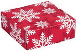Blank Red & White Snowflakes Decorative Mailer - 6 x 6 x 2, 6