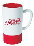 Custom 16 oz. White matte Mug with Color inside and Color Silicon Sleeve, 3 3/8