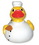 Custom Temperature Chef Rubber Duck, 3 1/8" L X 2 3/4" W X 3" H, Price/piece