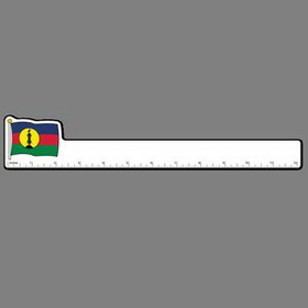 12" Ruler W/ Full Color Flag Of New Caledonia