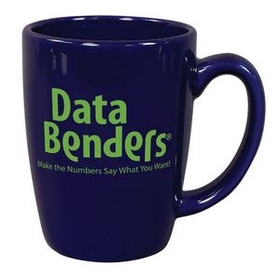 Custom 11 Oz. Cobalt Blue Ceramic Challenger Mug, 4.25" W X 4.5" H X 3.25" Diameter