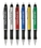 Custom Metallic Retractable Pen w/ Black Triangular Finger Grip, Price/piece