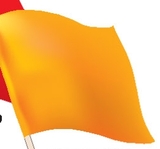 Blank 8 Oz. Fluorescent Orange Vinyl Warning Flag, 18
