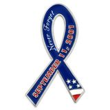 Blank 9-11 Never Forget Ribbon Pin, 1 1/4