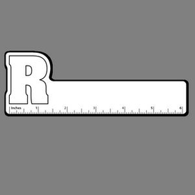 Custom Letter R 6 Inch Ruler
