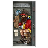 Custom Pirate Captain Restroom Door Cover, 30