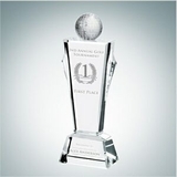 Custom Golf Conqueror Optical Crystal Award, 11