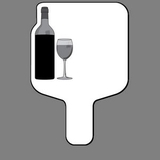 Custom Handheld Fan W/ Wine Bottle & Wine Glass