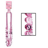 Custom Pink Ribbon Beads, 33