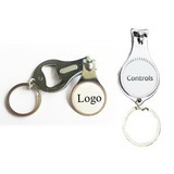 Custom Nail Clipper With Bottle Opener Keychain, 3 1/2