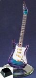 Custom 116-10025  - Crystal Vintage Purple Overtones Guitar Award on Black Optic Crystal Base