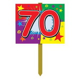 Custom 70th Birthday Yard Sign, 12
