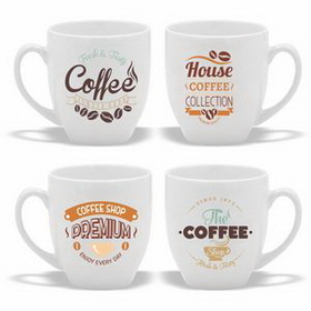 Coffee mug, 10 oz. Mini Bistro Mug, Ceramic Mug, Personalised Mug, Custom Mug, Advertising Mug, 3.5" H x 3" Diameter x 2" Diameter