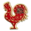 Blank Chinese Zodiac Pin - Year of the Rooster, 7/8" W x 1" H, Price/piece