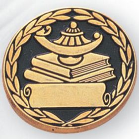 Custom Scholastic Award Pin (3/4" Lamp of Learning)