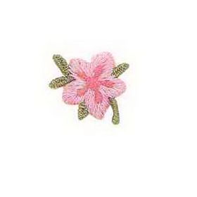 Custom Floral Embroidered Applique - Pink Flower