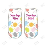 Custom Easter Design 8 inch Full Color Kid No Show Tube Socks, 8