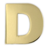 Blank Gold D Pin, 3/4