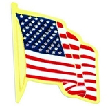 Custom Service Lapel Pin American Flag
