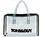 Custom Clear Salon Zipper Tote Bag, 11" L x 4" W x 7" H, Price/piece
