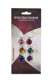 Blank Wine Gem Charms 6 Piece Set