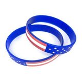 Custom Silkscreen USA Silicone Bracelet and Wristband, 8