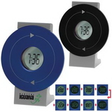 Custom Rotating 4-In-1 LCD Alarm Clock, 5 1/2